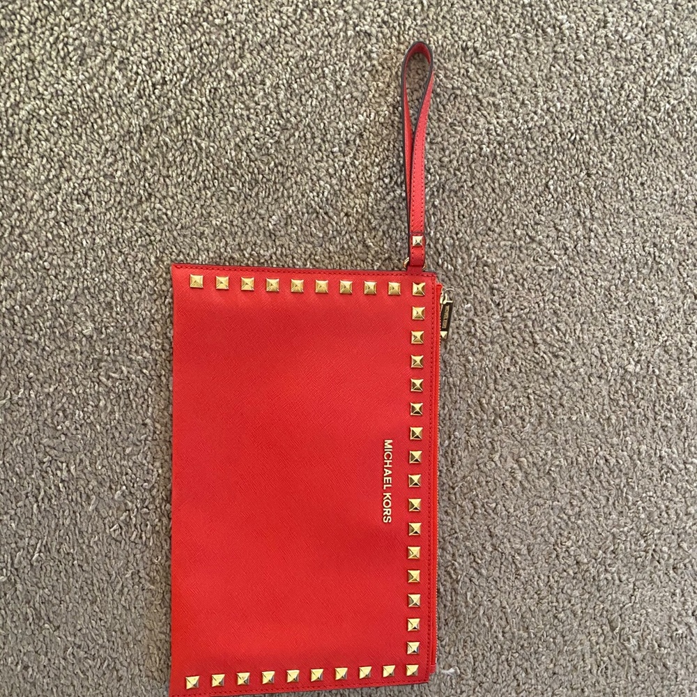 Michael Kors Coral Red Wristlet